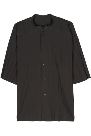 Issey Miyake Edge pressed-crease shirt