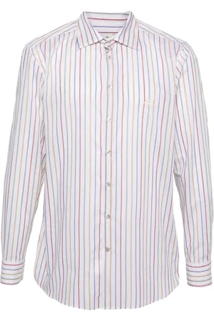 Etro Pegaso striped cotton shirt