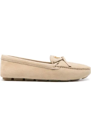 Prada Triangle-logo suede loafers
