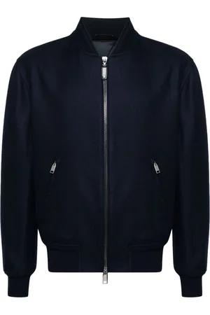 BRIONI Brushed-effect twill bomber jacket