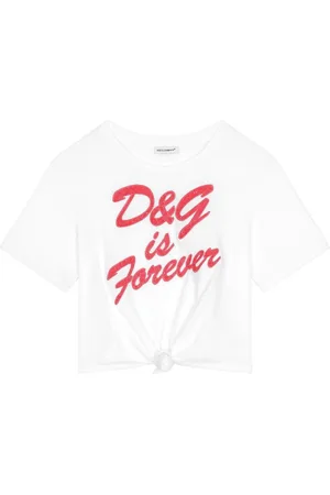Dolce & Gabbana Logo-embellished tie-fastening T-shirt