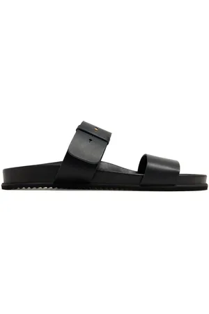 Ancient Greek Sandals Round-toe leather sandals
