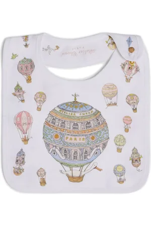 Atelier Choux Hot Air Balloons organic cotton bib