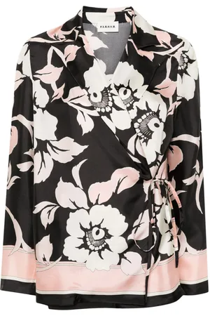 P.A.R.O.S.H. Floral-print wrap blouse