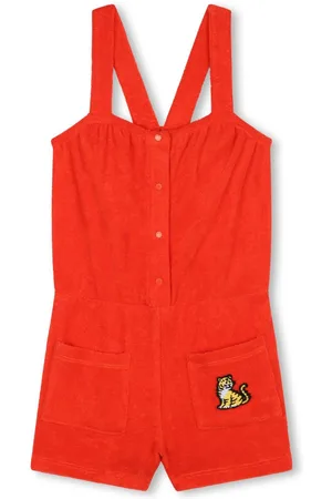 Kenzo Logo-embroidered towelling playsuit