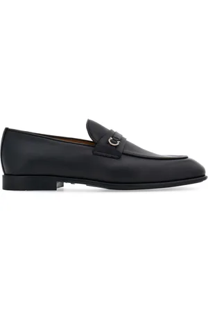 Salvatore Ferragamo Gancini-plaque leather loafers