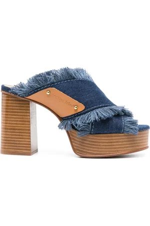 See by Chloé 100mm denim sandals