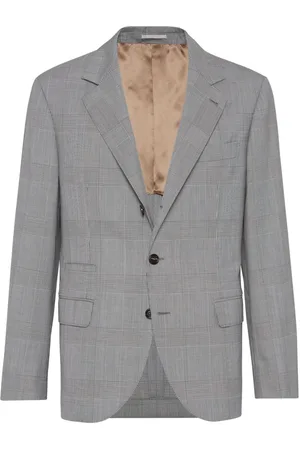 Brunello Cucinelli Check-print virgin-wool blazer