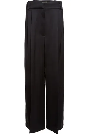Khaite Simone pleated wide-leg trousers