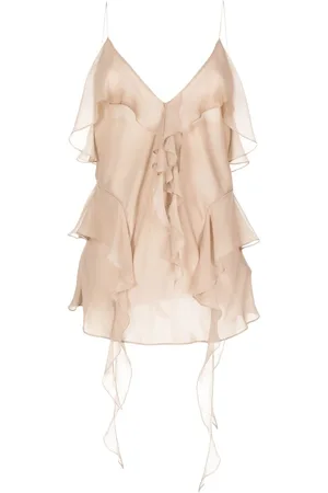 Khaite Draped silk top