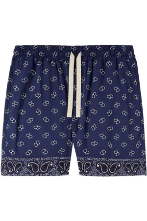 Palm Angels Paisley-print cotton shorts