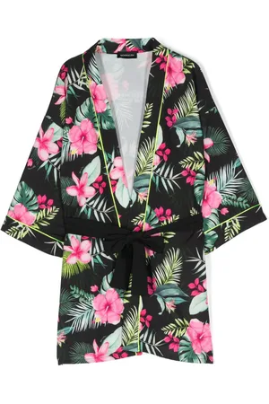 MONNALISA Floral-print jersey jacket