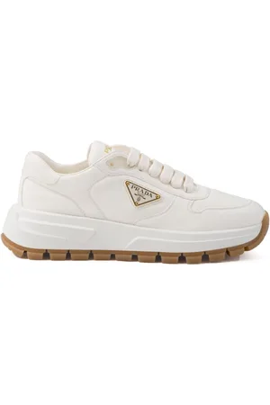 Prada Triangle-logo leather sneakers