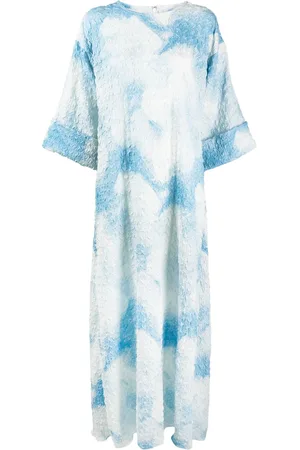 Bambah Cloud-print jacquard kaftan dress
