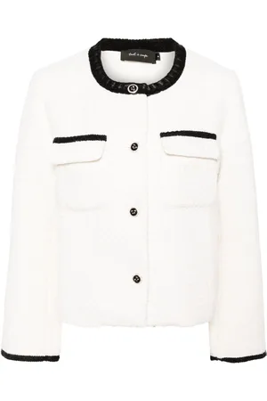 tout a coup Contrast-trim tweed jacket