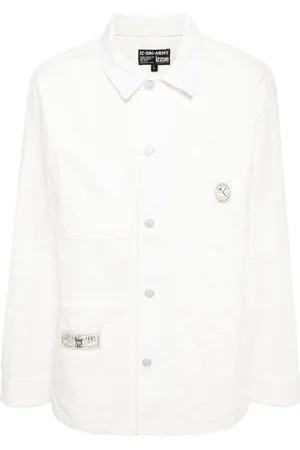 Izzue Logo-appliqué cotton jacket