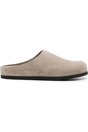 COMMON PROJECTS Embossed-logo leather slippers