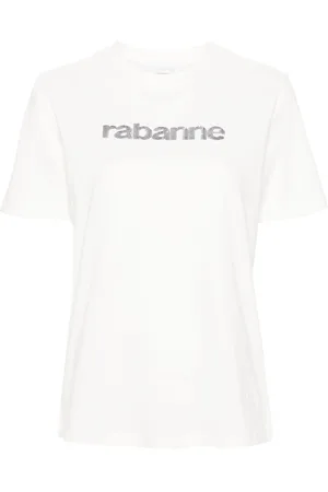 Paco rabanne Sequined-logo cotton T-shirt