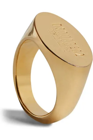 Dsquared2 Logo-engraved burnished-finish ring