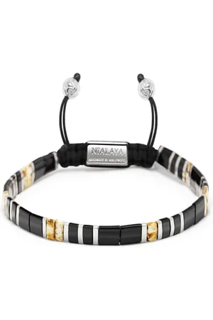 Nialaya Logo-engraved beaded bracelet