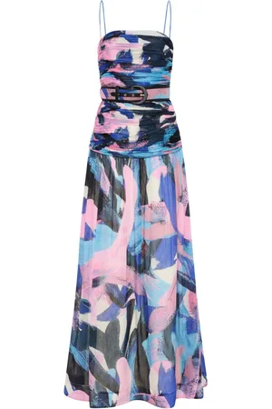 Rebecca Vallance Ruched belted maxi dress