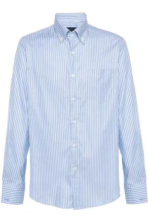 Paul & Shark Logo-embroidered striped shirt