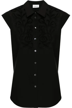 P.A.R.O.S.H. Sleeveless embroidered shirt