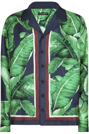 Dolce & Gabbana Leaf-print silk shirt