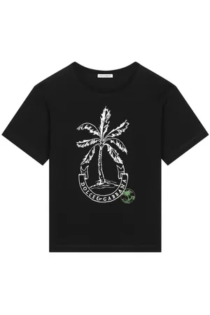Dolce & Gabbana Palm-tree print cotton T-shirt