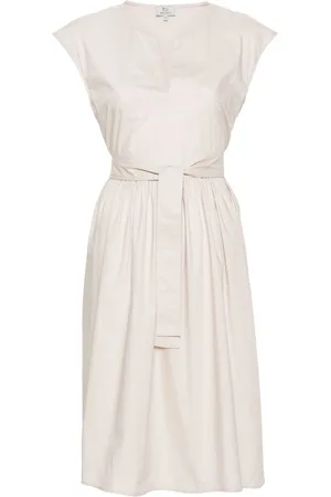 Woolrich Ruched poplin cotton dress