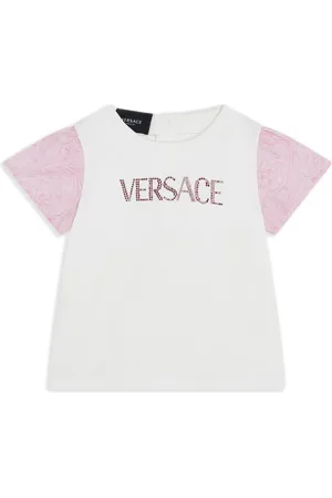 VERSACE Crystal-embellished cotton T-shirt