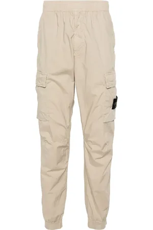 Stone Island Mid-rise tapered-leg cargo trousers