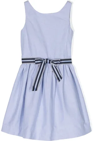 Ralph Lauren Sleeveless belted chambray dress