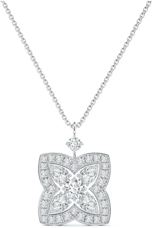 De Beers 18kt gold Enchanted Lotus diamond pendant necklace