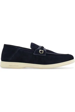 Salvatore Ferragamo Deconstructed Gancini-detailed suede loafers