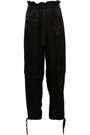 Ganni Satin cargo trousers