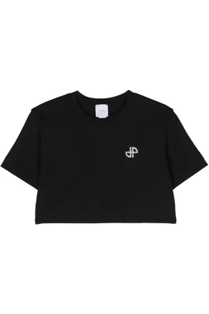 Patou Logo-embellished cropped T-shirt