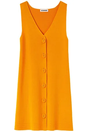 Jil Sander V-neck knitted minidress