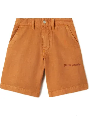 Palm Angels Logo-print straight-leg shorts