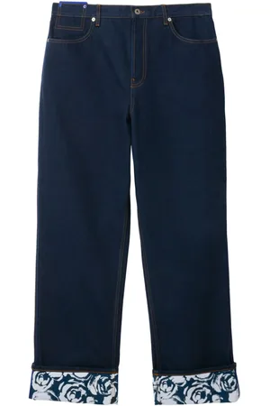 Burberry Rose-print straight-leg jeans