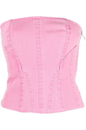 Patrizia Pepe Essential denim bustier top