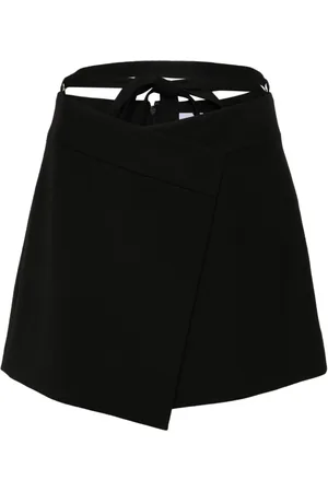 Patou Wraparound wool miniskirt