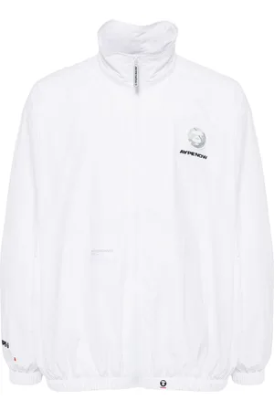 A Bathing Ape Logo-appliqué zip-up jacket