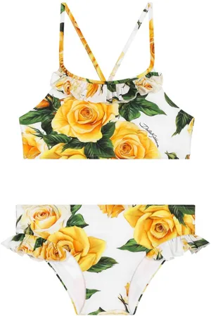 Dolce & Gabbana Rose-print bikini set