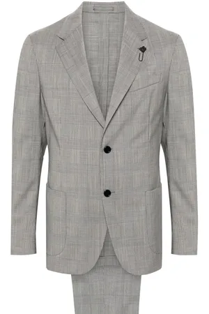 LARDINI Prince-of-Wales-check wool suit