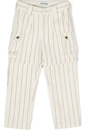 Mini Rodini Striped twill trousers