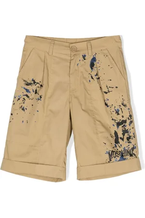 Moschino Paint-splatter chino shorts