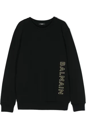 Balmain Embossed-logo cotton sweatshirt