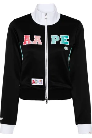 A Bathing Ape Logo-print zipped jacket