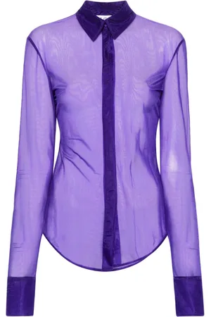The Attico Elton semi-sheer shirt